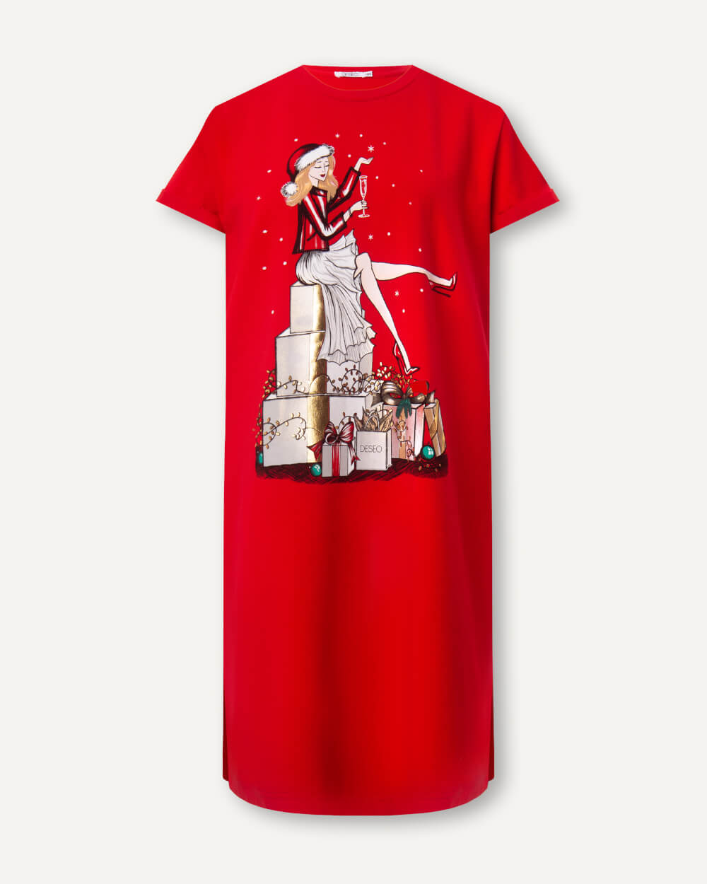 Ночная сорочка женская DESEO 2.1.2.22.05.54.00372 красная XL