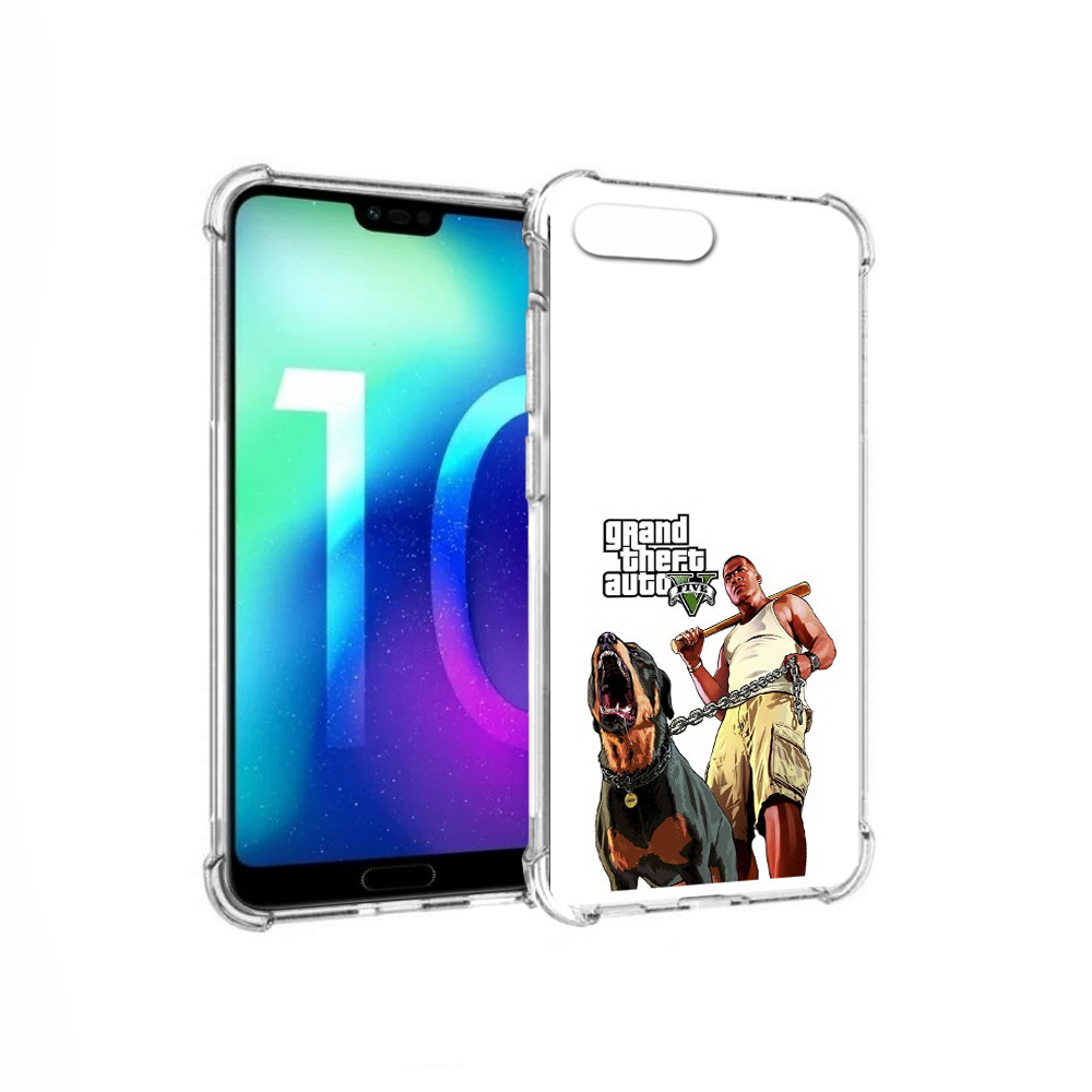 

Чехол MyPads Tocco для Huawei Honor 10 GTA грозная собака (PT142657.34.18), Прозрачный, Tocco