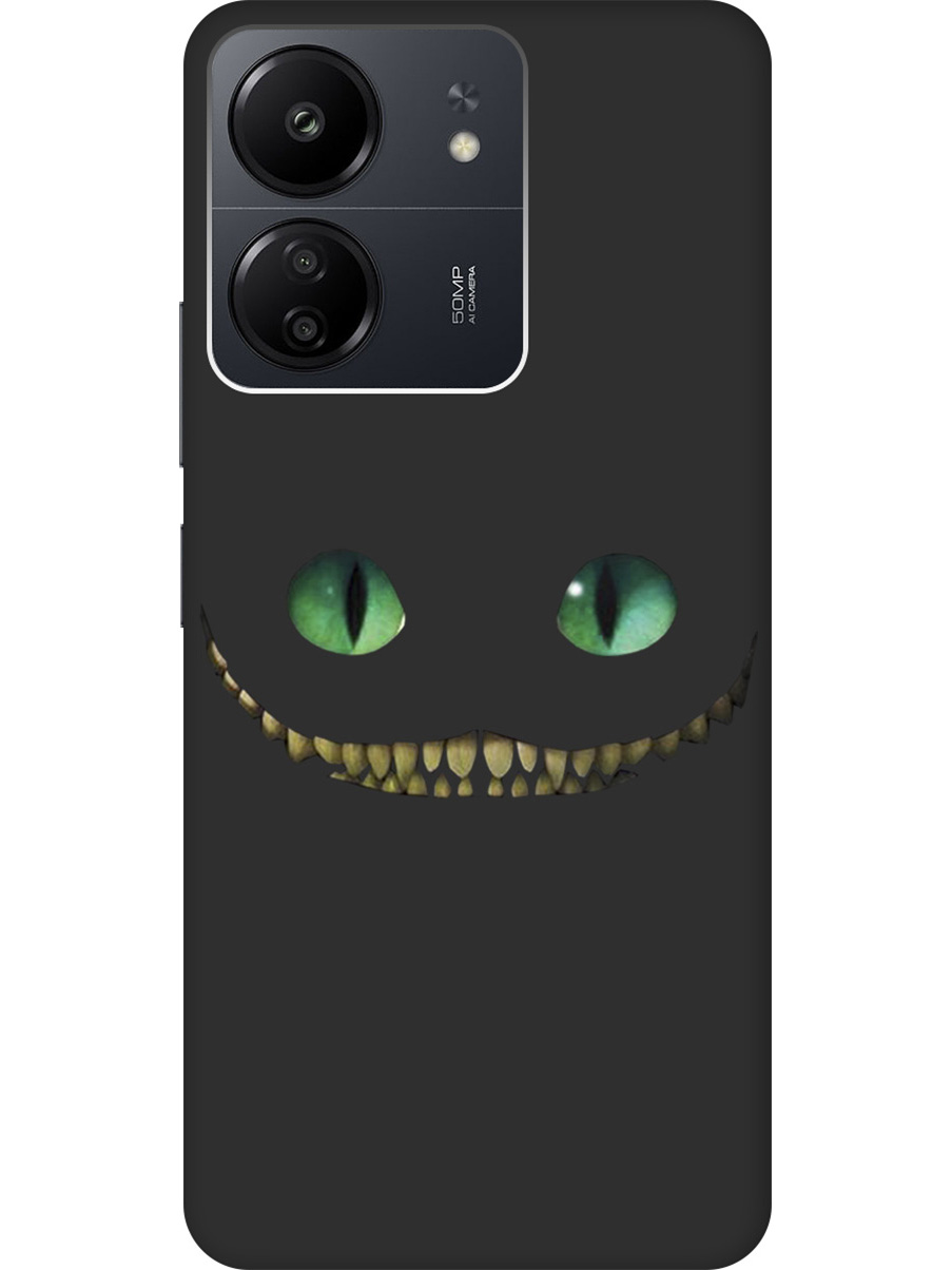 

Матовый Soft Touch силиконовый чехол на Xiaomi Redmi 13C "Cheshire Cat" черный, Черный;зеленый, 20001465