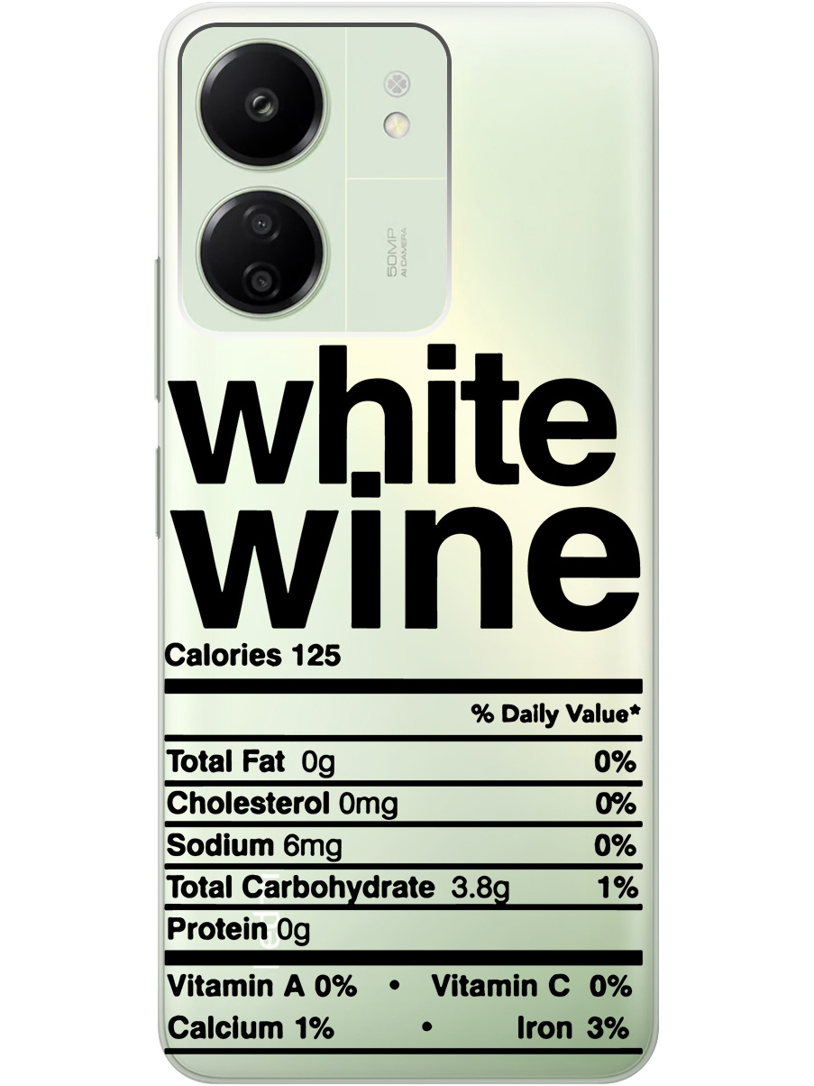 

Силиконовый чехол на Xiaomi Redmi 13C "Wine", Прозрачный;черный, 20001464