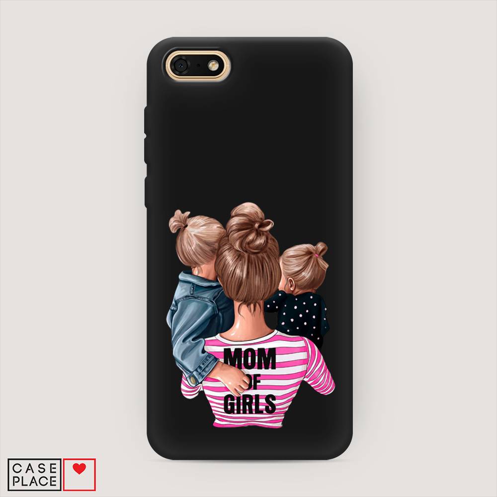 

Чехол Awog на Huawei Y5 2018 "Mom of Girls", Синий;розовый;черный, 65952-1