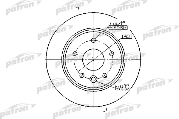 

Тормозной диск PATRON комплект 1 шт. PBD2794