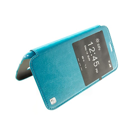 

Футляр-книга боковой Hoco Crystal View для Samsung Galaxy G900 S5 синий, Crystal