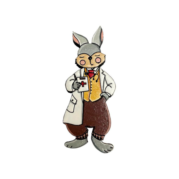Значок AUGUST WOOD Доктор кролик