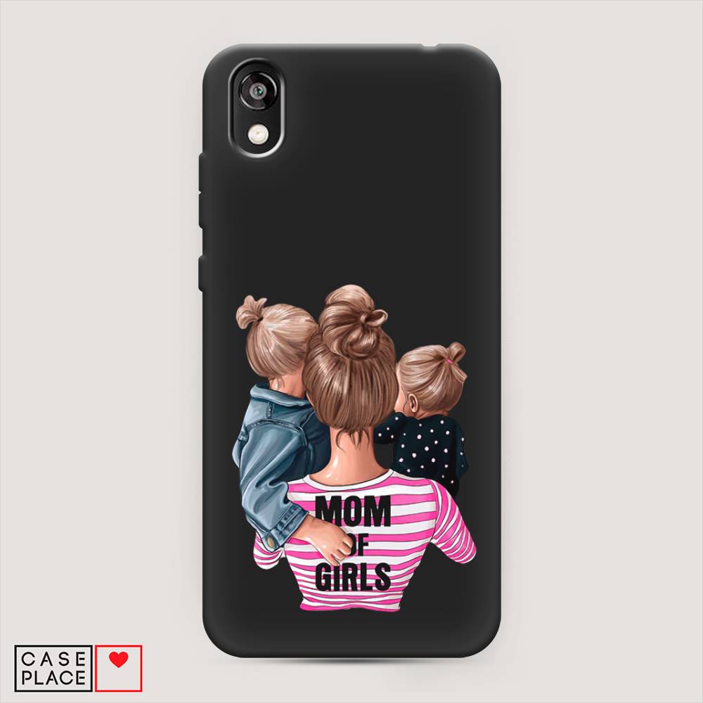 

Чехол Awog на Honor 8S "Mom of Girls", Синий;розовый;черный, 69152-1