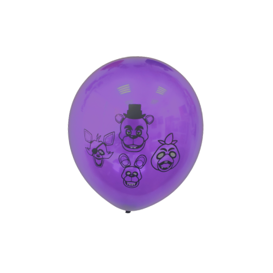

Набор воздушных шаров FNAF Аниматроники фиолетовый, 10 шт, 32 см