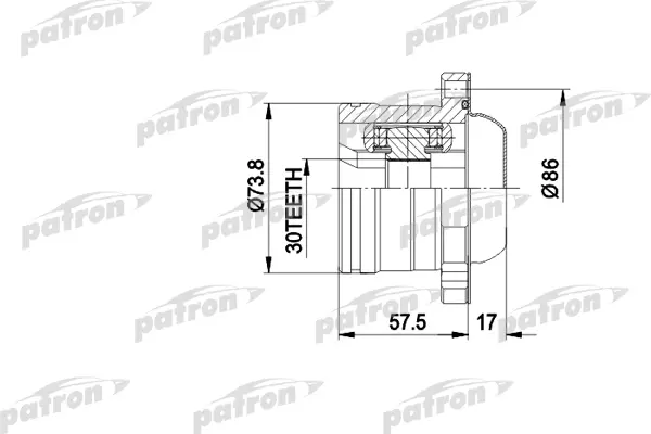 

ШРУС внутр лев/прав к-кт VW: JETTA /BORA 98- АКПП кроме 2.8V6 PATRON PCV5002