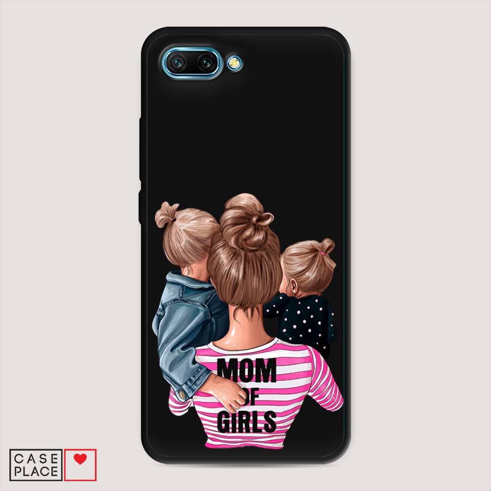 

Чехол Awog на Honor 10 "Mom of Girls", Синий;розовый;черный, 65352-1