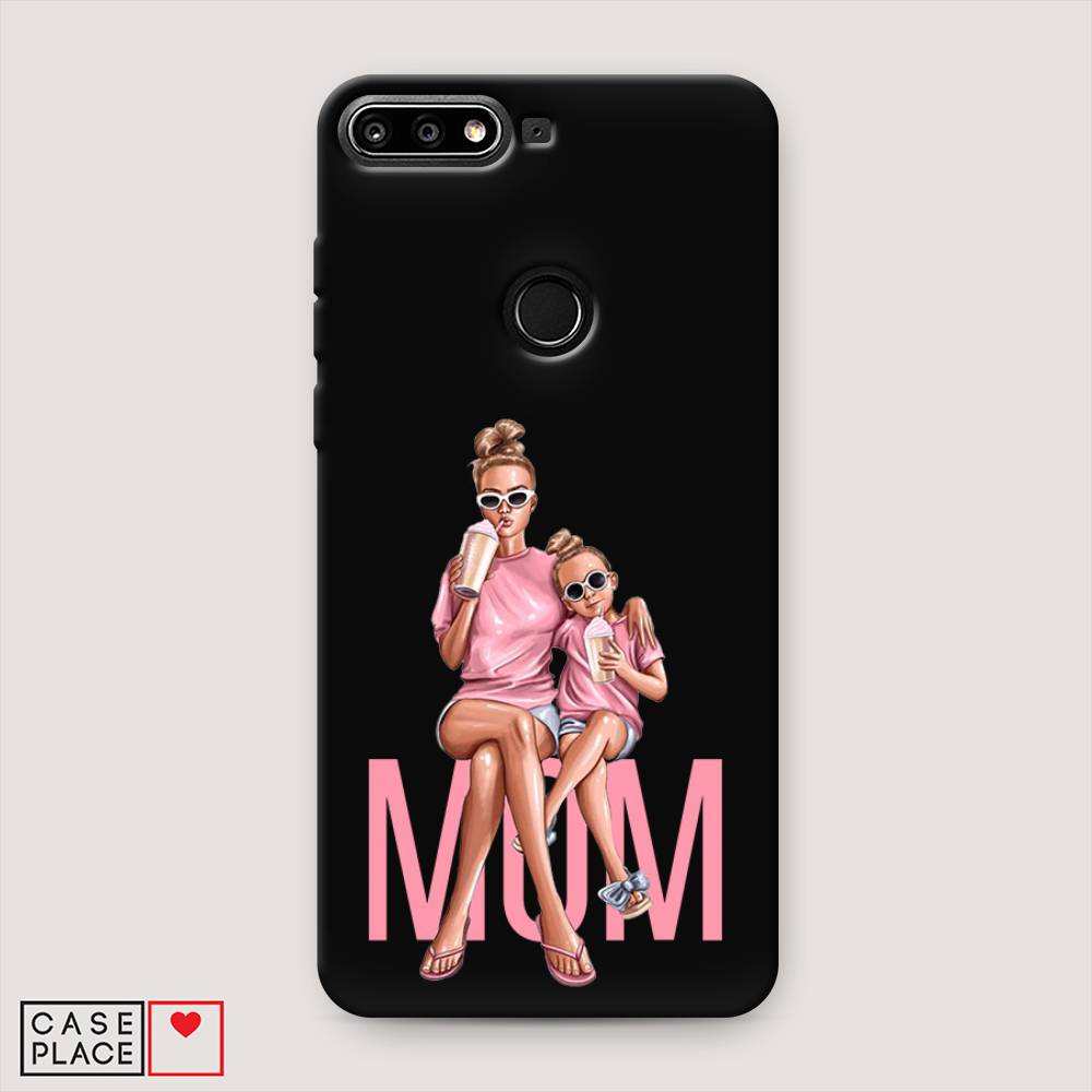

Чехол Awog на Huawei Y7 Prime 2018 "Lovely mom", Синий;бежевый;розовый, 66452-1