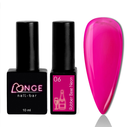 фото База longe nail-bar rubber neon №06 10 мл