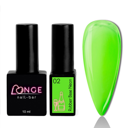 фото База longe nail-bar rubber neon №02 10 мл