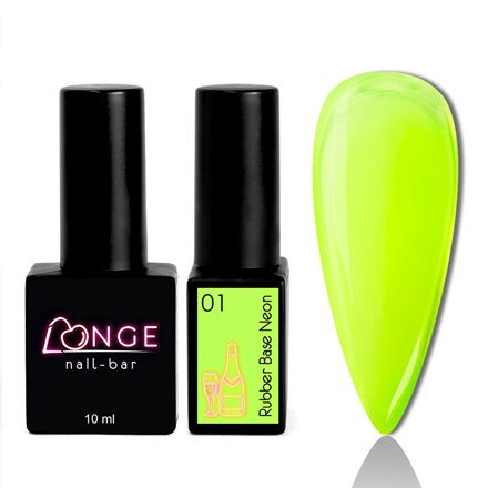 

База LONGE nail-bar Rubber Neon №01 10 мл