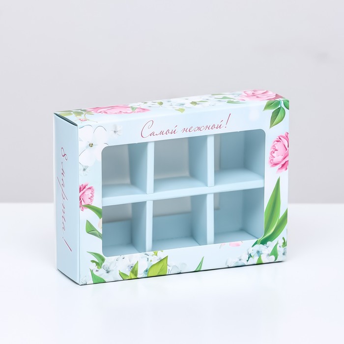 

Коробка для конфет 6 шт, Розовые розы 13,7 х 9,8 х 3,9, Розовый