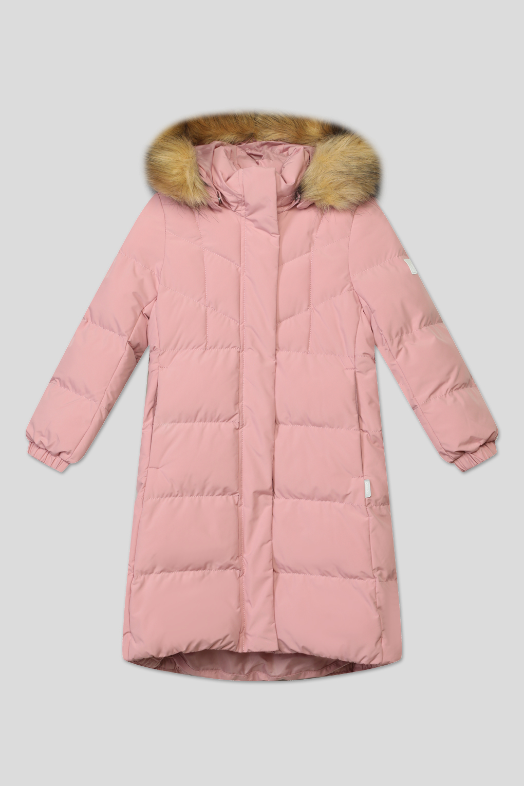 Пальто Reima 5100064A для девочек, цвет зеленый/розовый р.128