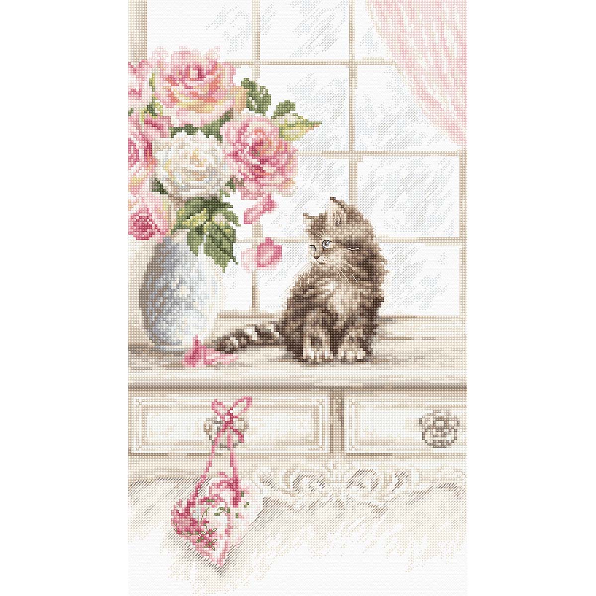 

Набор для вышивания LetiStitch "Котенок" 35*20см