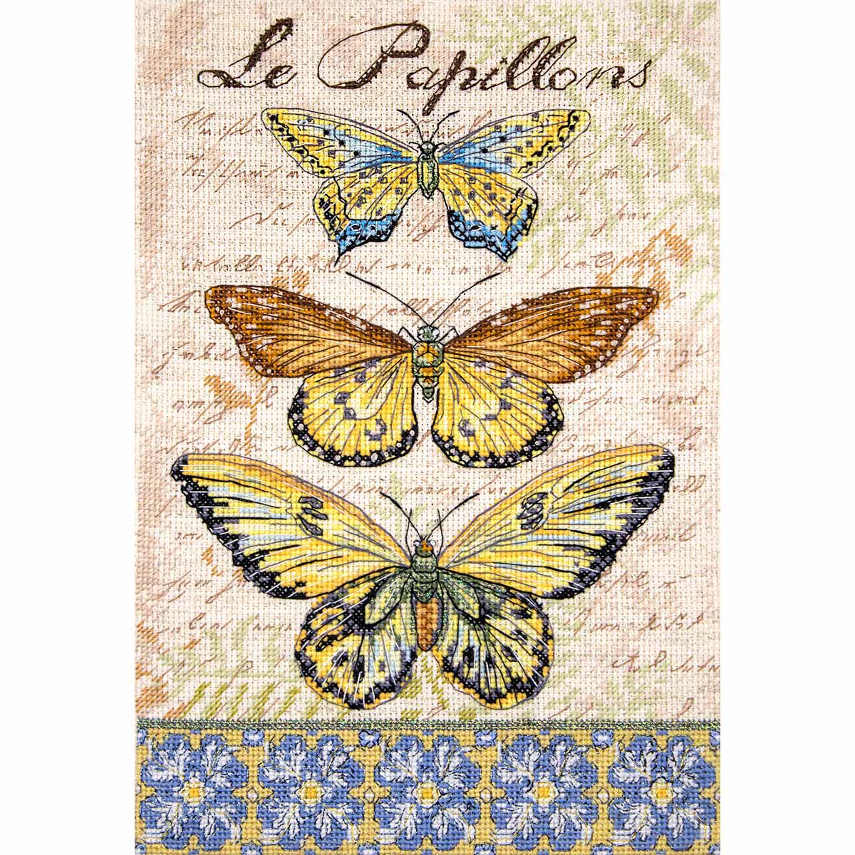 

Набор для вышивания LetiStitch"Бабочки" 26*18см
