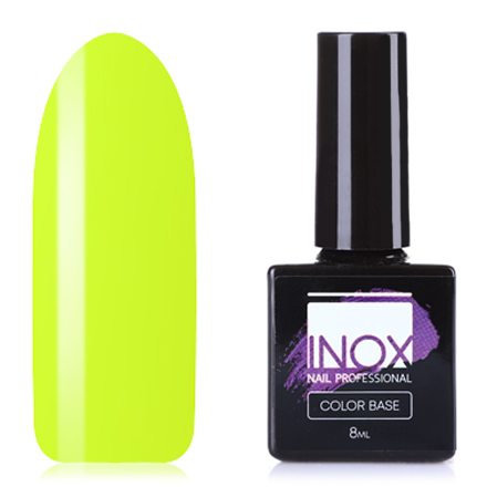 

База INOX nail professional В-10 Желтый неон 8 мл