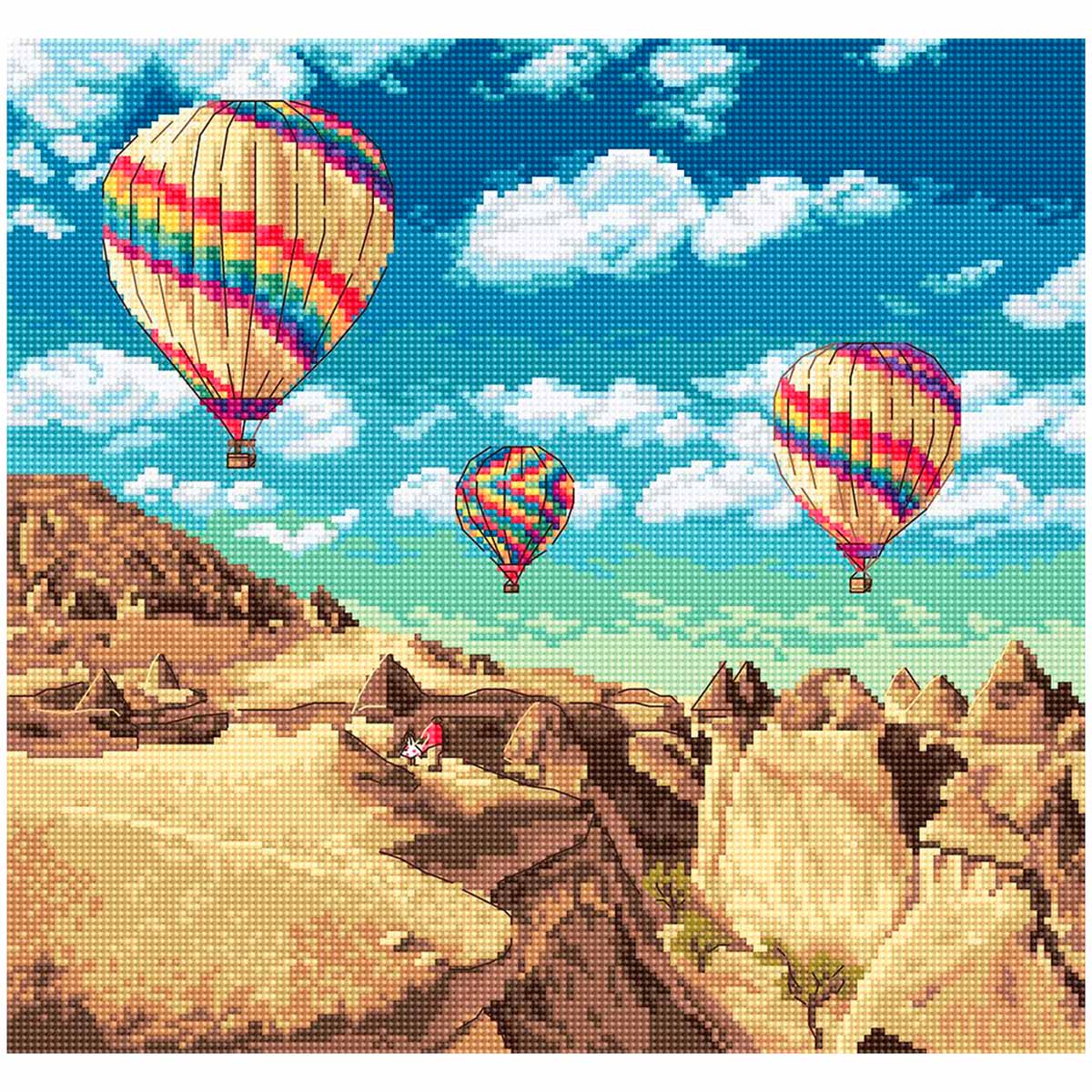 фото Набор для вышивания letistitch "воздушные шары над гранд-каньоном" 23,5*25см