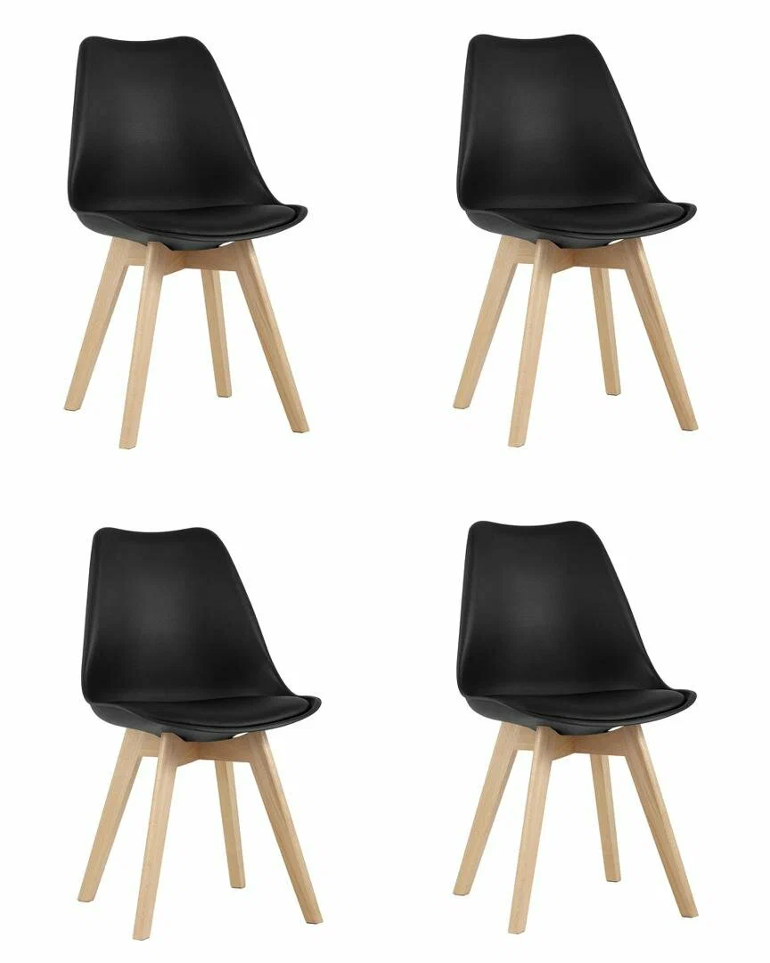 

Комплект стульев 4шт. Stool Group Frankfurt черный/бежевый, Frankfurt