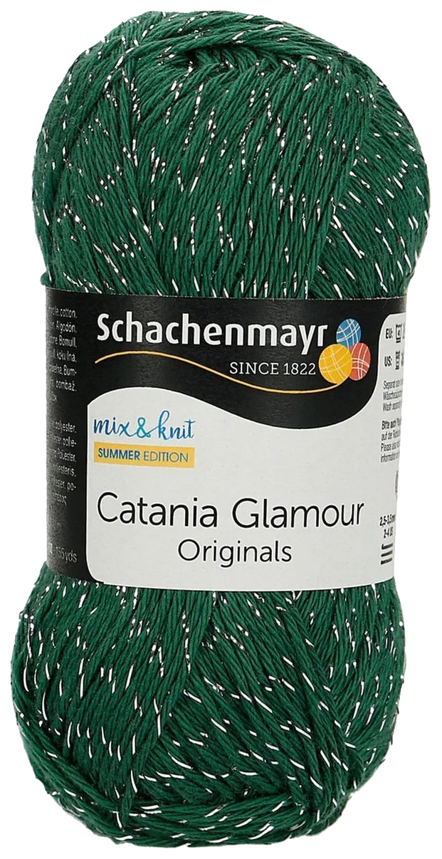 

Пряжа Schachenmayr 9807375 Catania Glamour Originals (00172), Зеленый, Catania Glamour