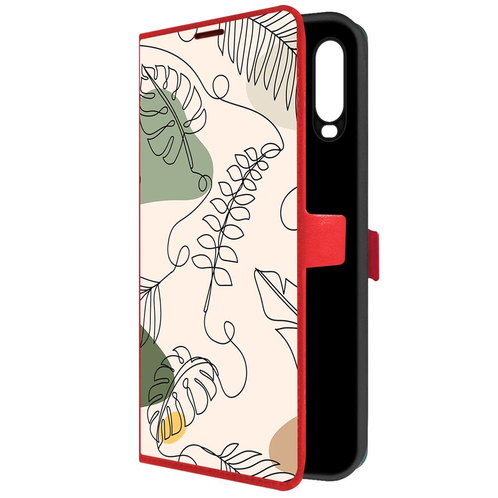 

Чехол-книжка Krutoff Eco Book для Vivo Y11 Линия весны (красный)