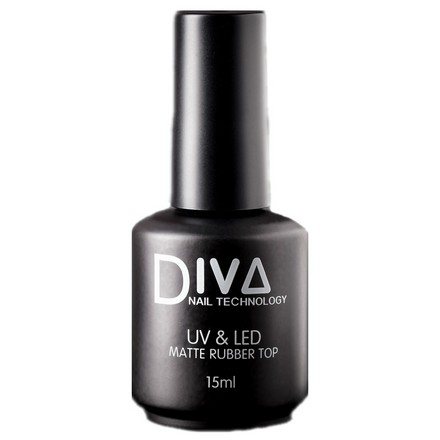Топ для гель-лака Diva Nail Technology матовый финиш для ногтей каучук прозрачный 15 мл ungaro diva rouge 50