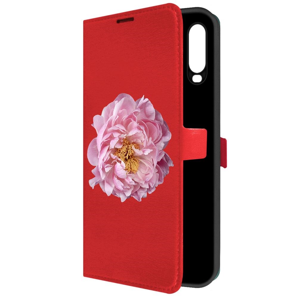 

Чехол-книжка Krutoff Eco Book для Vivo Y11 Розовый пион (красный)