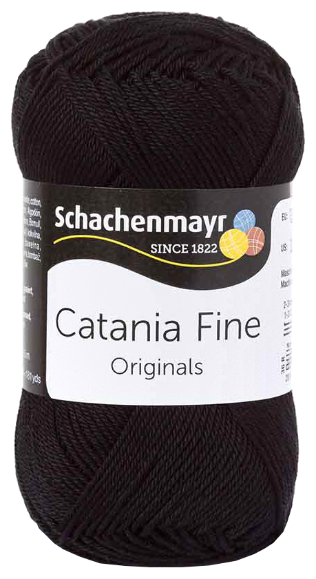 

Пряжа Schachenmayr 9807300 Catania Fine Originals (01001, schwarz), Черный, Catania Fine