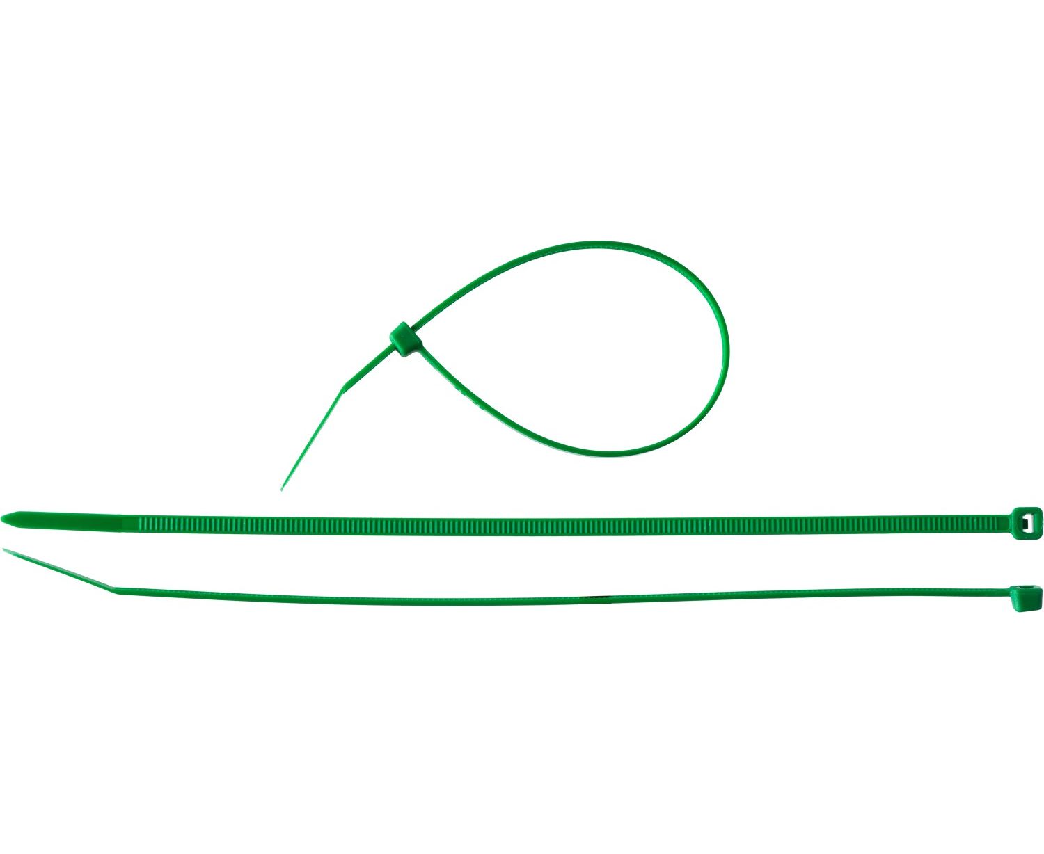 фото Стяжки кабельные зубр зеленые кс-з1, 2.5 x 150 мм, 100 шт, нейлоновые