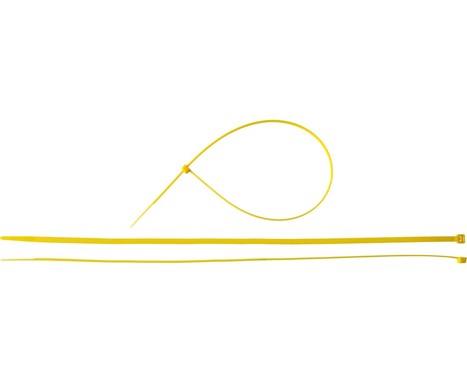Стяжки кабельные ЗУБР желтые КС-Ж1, 4.8 x 400 мм, 100 шт, нейлоновые