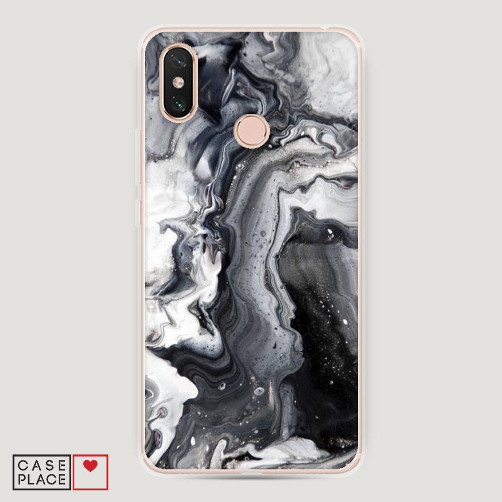 

Пластиковый чехол "Бело-черные сложные полосы" на Xiaomi Mi Max 3