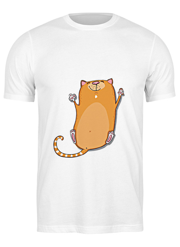 

Футболка мужская Printio Рыжий кот белая 2XL, Белый, Рыжий кот