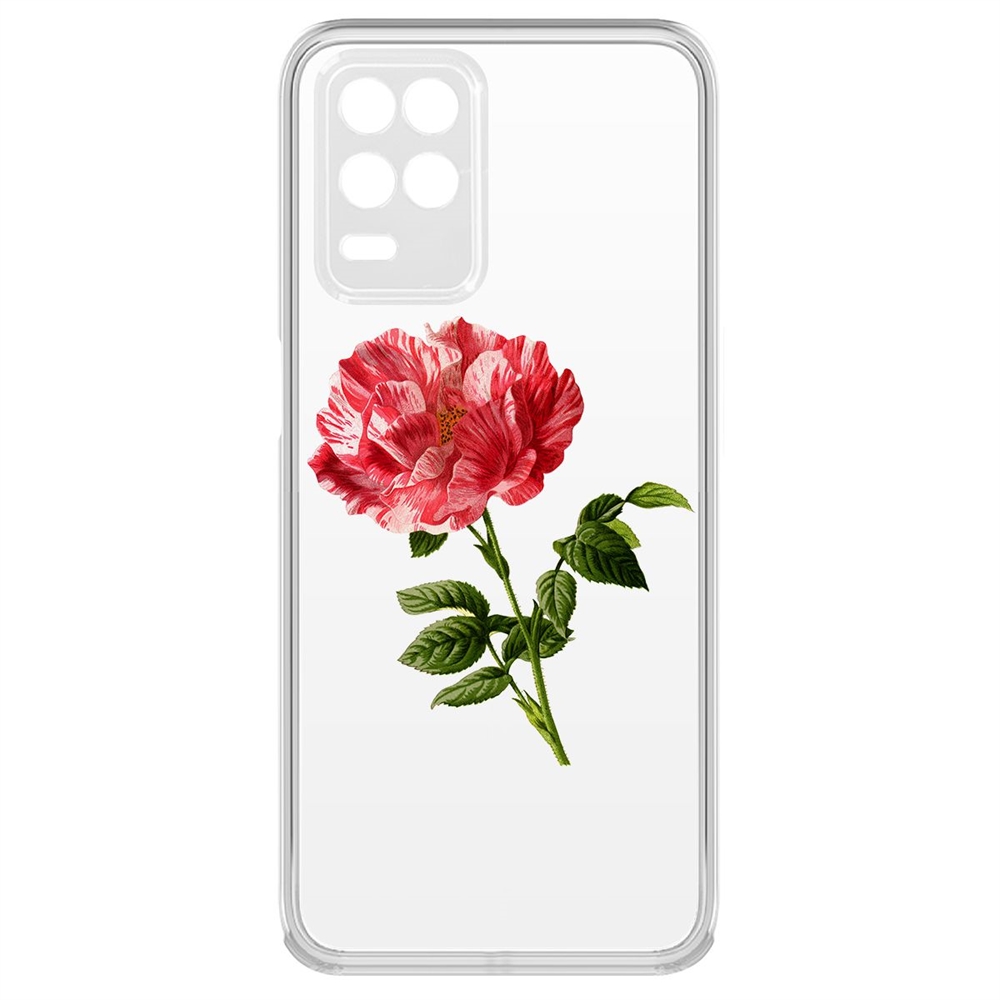 фото Чехол-накладка krutoff clear case рисованная роза для realme 8 5g