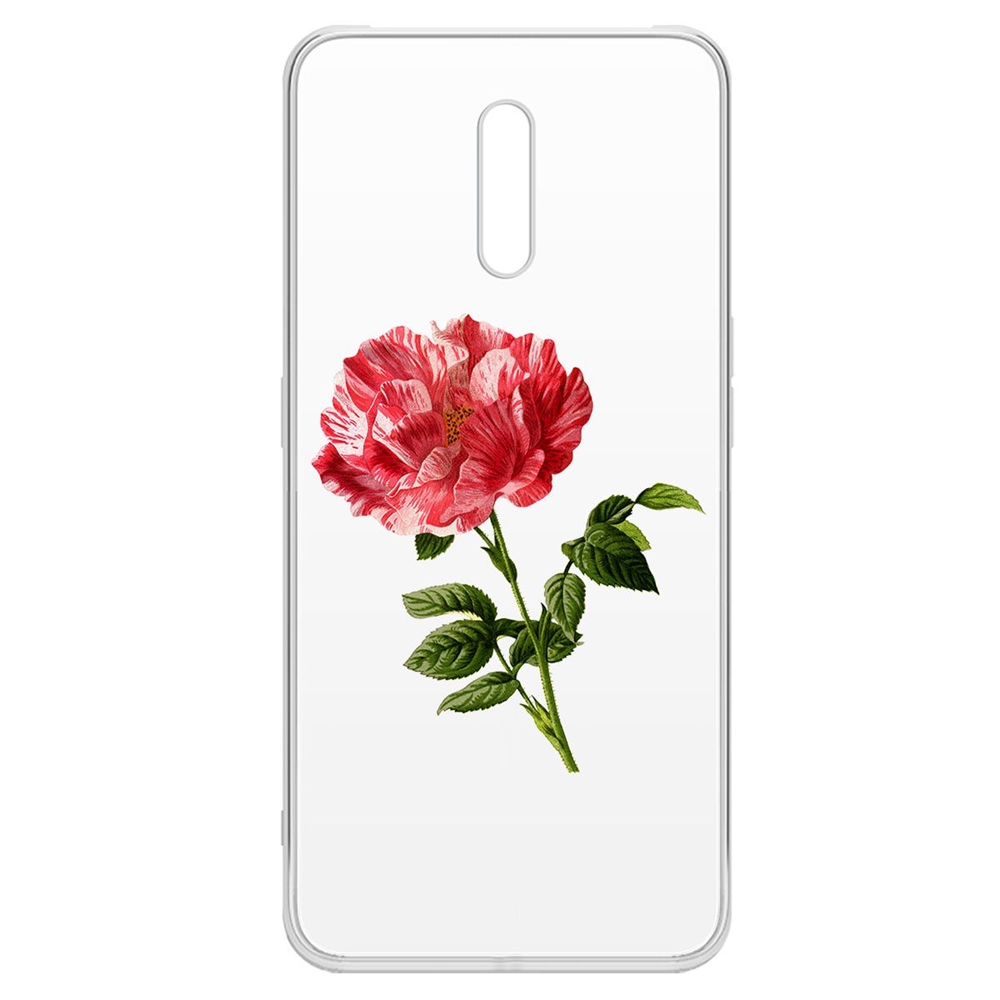 фото Чехол-накладка krutoff clear case рисованная роза для oppo reno