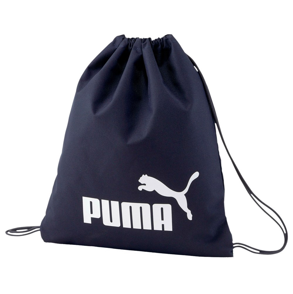 Puma PHASE GYM SACK Сумка-мешок спортивная Темно-синий/Белый