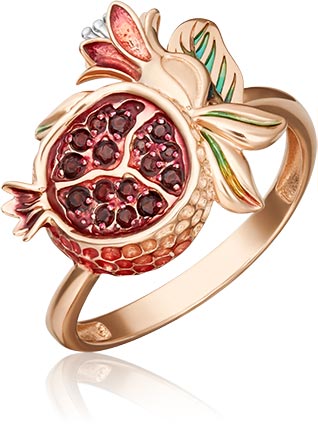 

Кольцо из красного золота с гранатом р. 18,5 PLATINA jewelry 01-5465-00-204-1110-57, 01-5465-00-204-1110-57