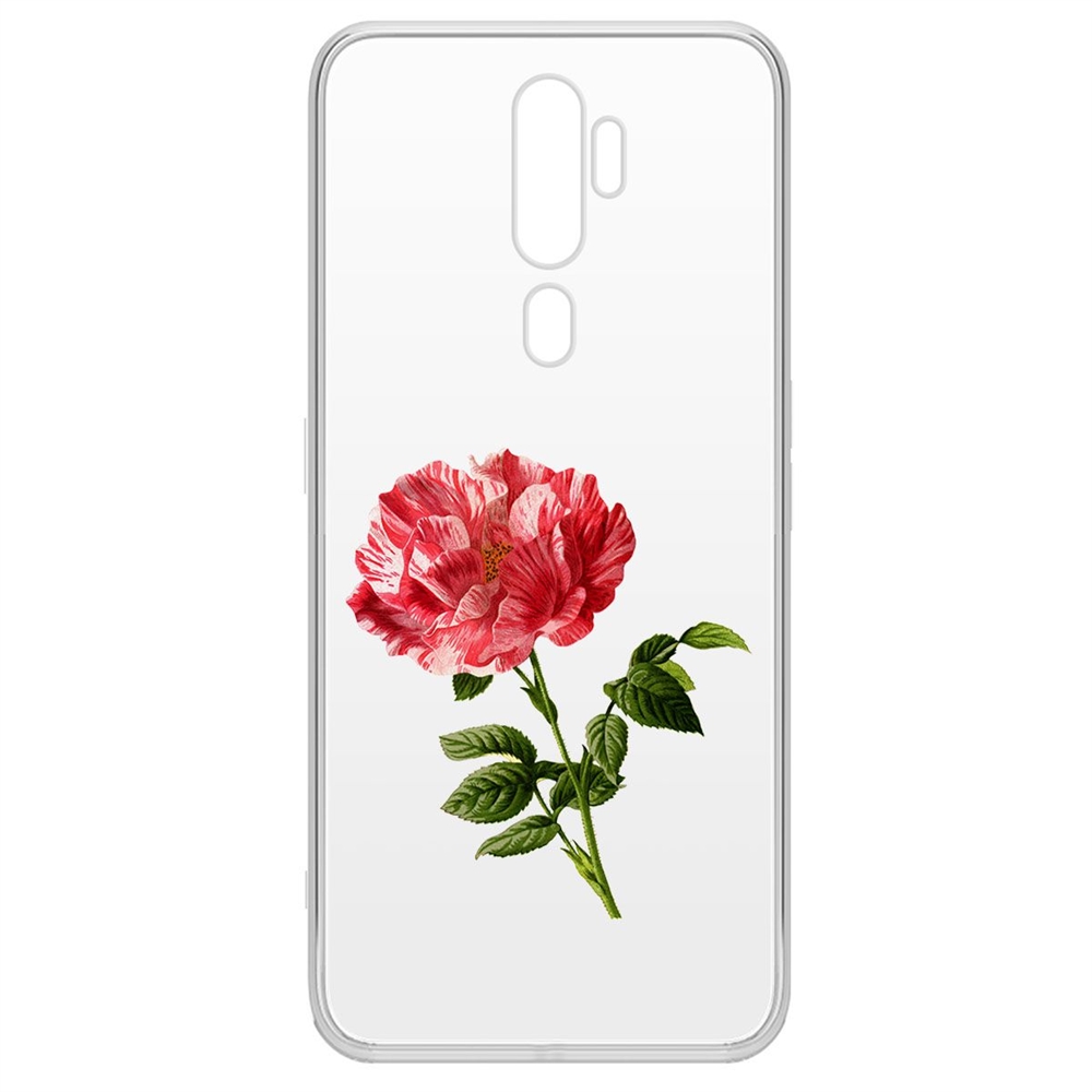 фото Чехол-накладка krutoff clear case рисованная роза для oppo a5 (2020)/a9 (2020)