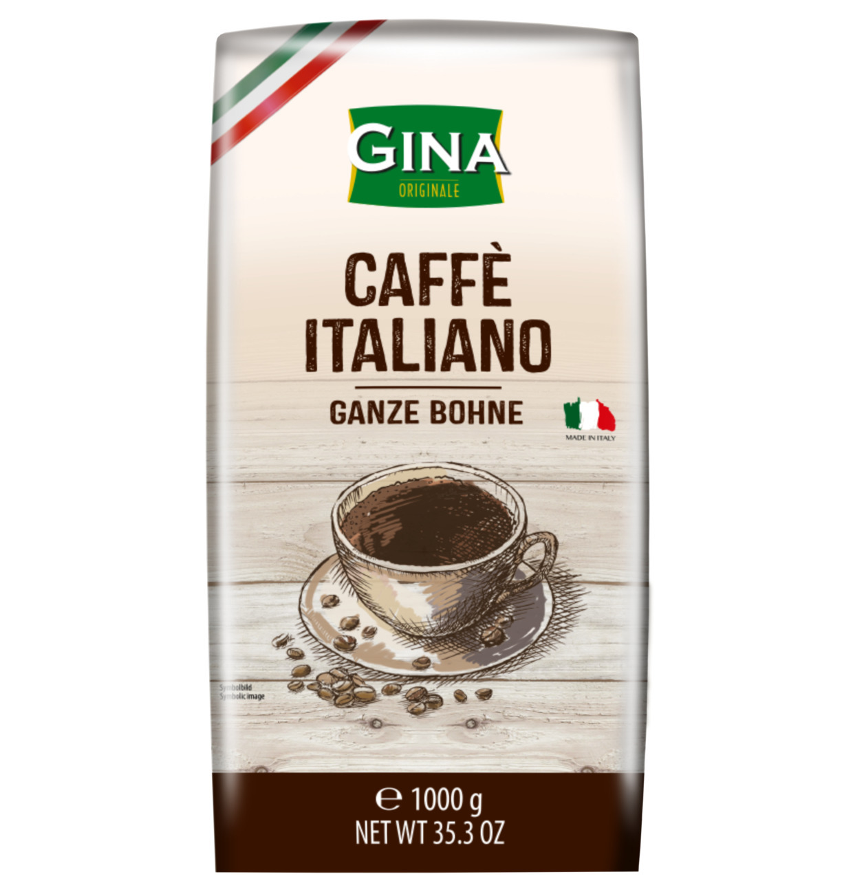 Кофе жареный в зернах Gina Caffe Italiano, 1 кг