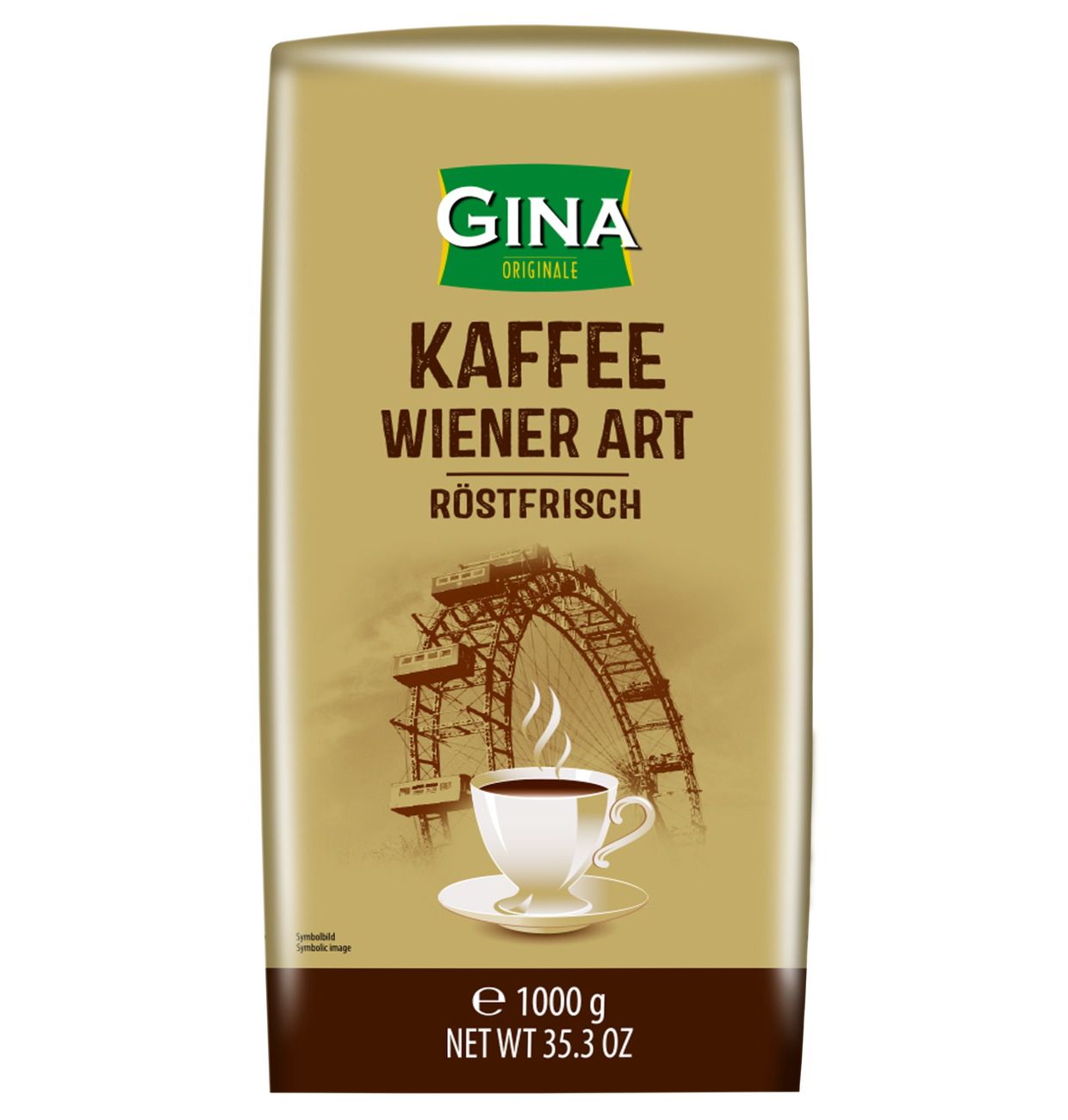 Кофе жареный в зернах Gina Кaffee Wiener Art, 1 кг