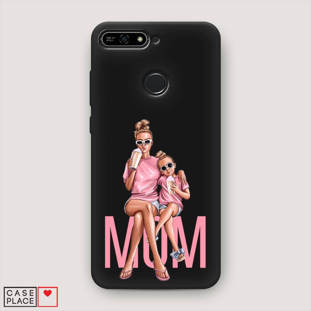 

Чехол Awog на Honor 7A Pro "Lovely mom", Синий;бежевый;розовый, 65452-1