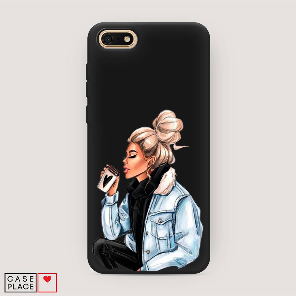 

Чехол Awog на Huawei Y5 Prime 2018 "Cute girl", Коричневый;бежевый, 66352-1