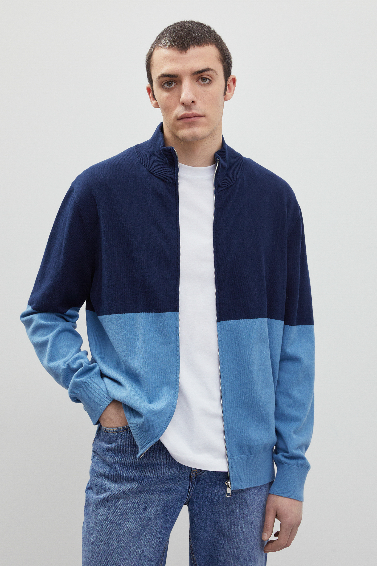 

Кардиган мужской Finn Flare FBD21107 синий XL, FBD21107