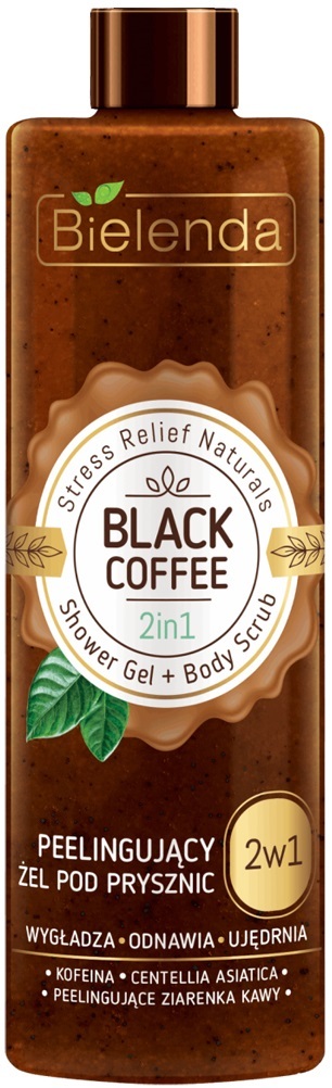 фото Гель для душа + скраб stress relief naturals black coffee 2в1, 410г bielenda