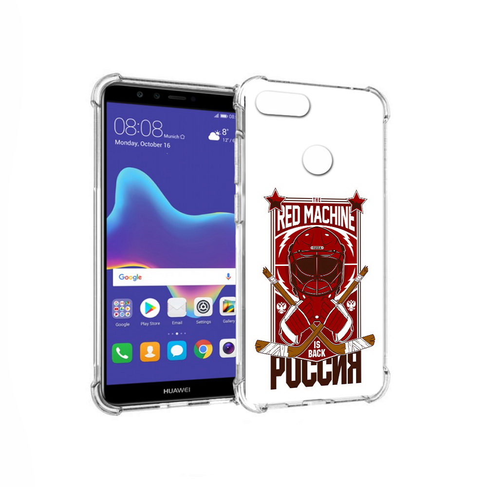 

Чехол MyPads Tocco для Huawei Enjoy 8 Plus хоккей россия (PT108787.33.666), Прозрачный, Tocco