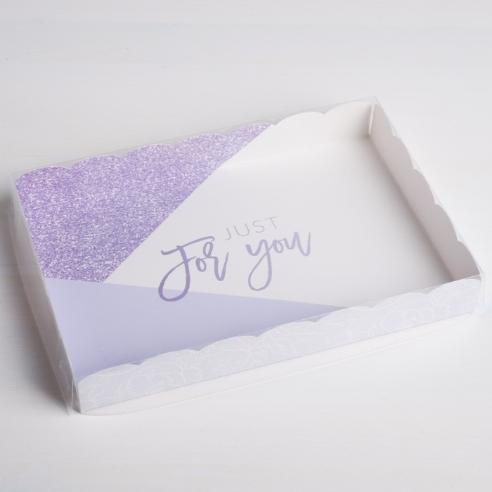 

Коробка для кондитерских изделий с PVC-крышкой Just for you, 22  15  3 см 5 шт., Фиолетовый