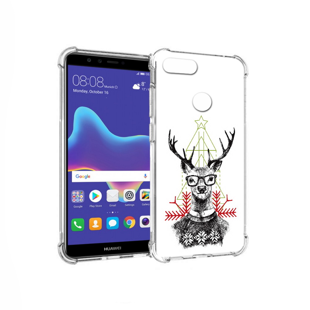 

Чехол MyPads Tocco для Huawei Enjoy 8 Plus умный олень (PT108787.33.652), Прозрачный, Tocco