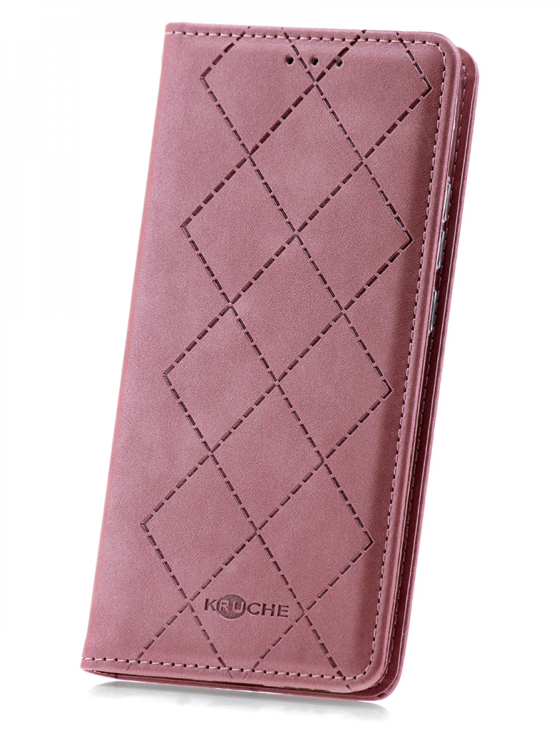 фото Чехол книжка для samsung galaxy s22 kruche rhombus pink кruче