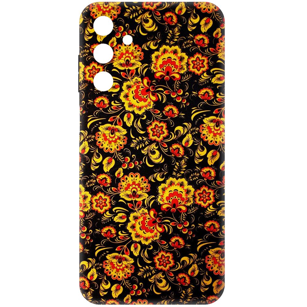 

Чехол-накладка Krutoff Soft Case Хохлома для Samsung Galaxy A15 4G (A155) черный