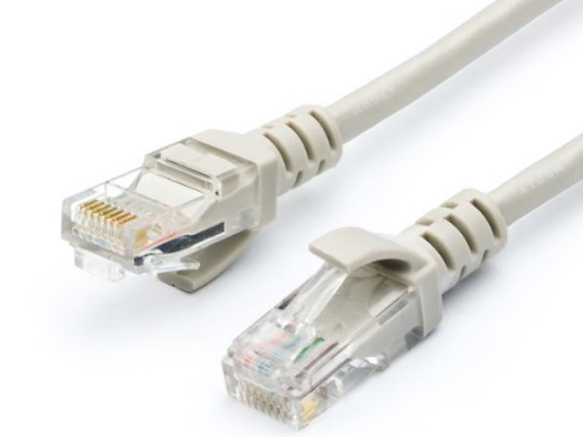 фото Сетевой кабель atcom rj45 cat.5e utp 15m grey ат4965