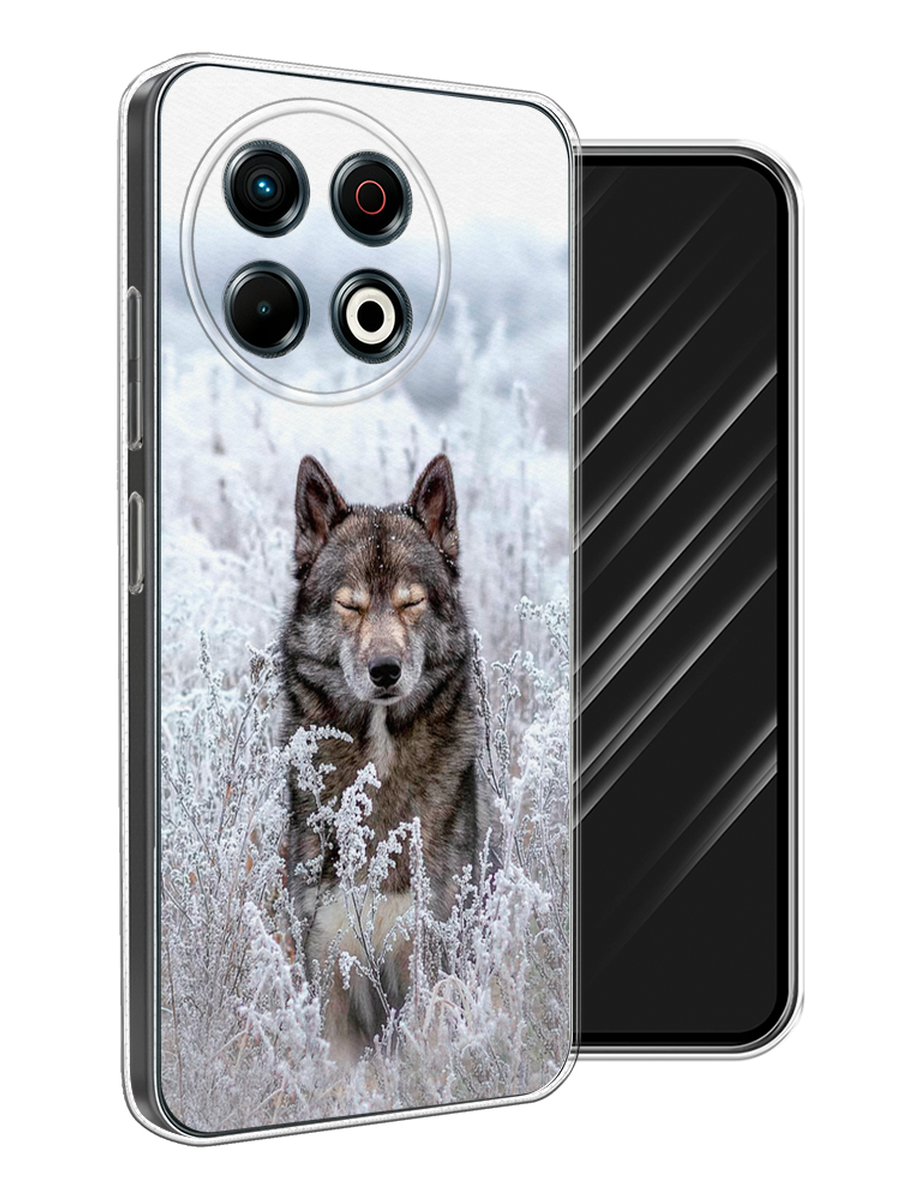 

Чехол Awog на Tecno Spark 30 Pro "Волк в поле", Белый;черный, 309850-1